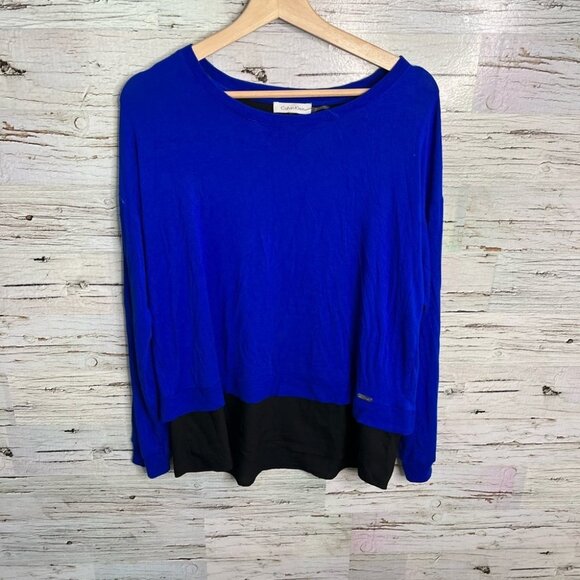 Calvin  Klein sweater blue black size small - Picture 1 of 8